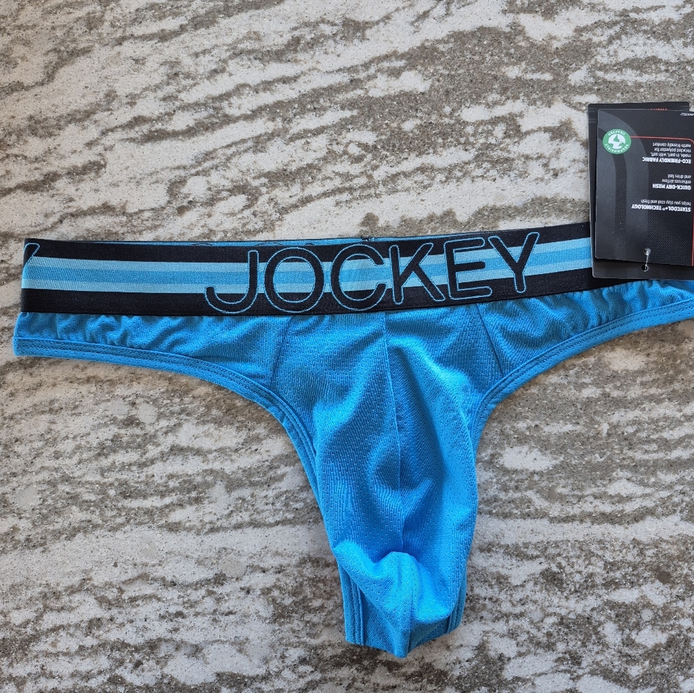 Jockey Men's Bright Blue Thong